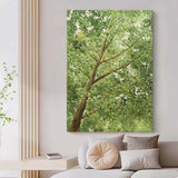 Big Green Textured Tree Painting Green Tree Textured Canvas Wall Art 3D Green Tree Acrylic Painting