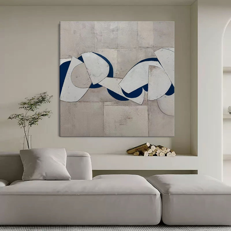 Large Gray Minimalist Abstract Art Gray Minimalist Oil Painting on Canvas Wabi Sabi Wall Art