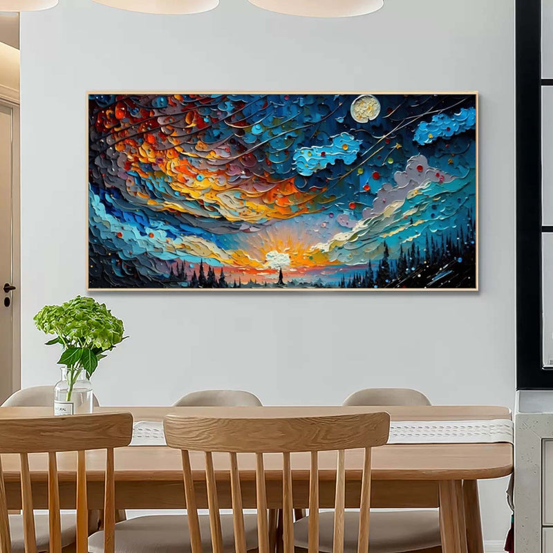 Large 3D Colorful Abstract Art Canvas Colorful Textured Painting Textured Wall Art Home Wall Decor