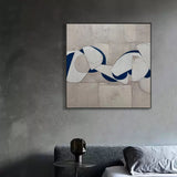 Large Gray Minimalist Abstract Art Gray Minimalist Oil Painting on Canvas Wabi Sabi Wall Art