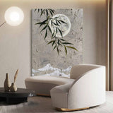 Moon Oil Painting Moon Acrylic Texture Painting Moon Canvas Wall Art Wabi Sabi Art For Sale