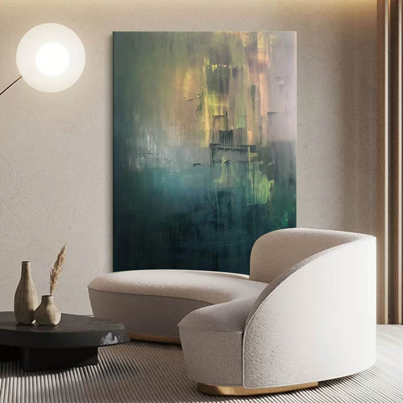 Black and Gold Abstract Canvas Painting Wabi-Sabi Wall Art Black and Gold Minimalism Abstract Art