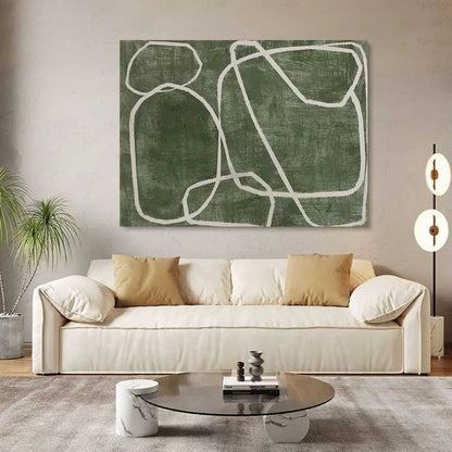 Green Minimalist Abstract Canvas Art Green Abstract Minimalist Wall Art Green Minimalist Painting