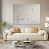 Large White Abstract Texture Painting White Plaster Abstract Art Canvas White Abstract Art for Sale