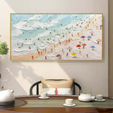 Large Seaside Vacation Canvas Oil Paintings For Sale Sea Wave Beach Landscape Canvas Art