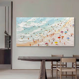 Large Seaside Vacation Canvas Oil Paintings For Sale Sea Wave Beach Landscape Canvas Art