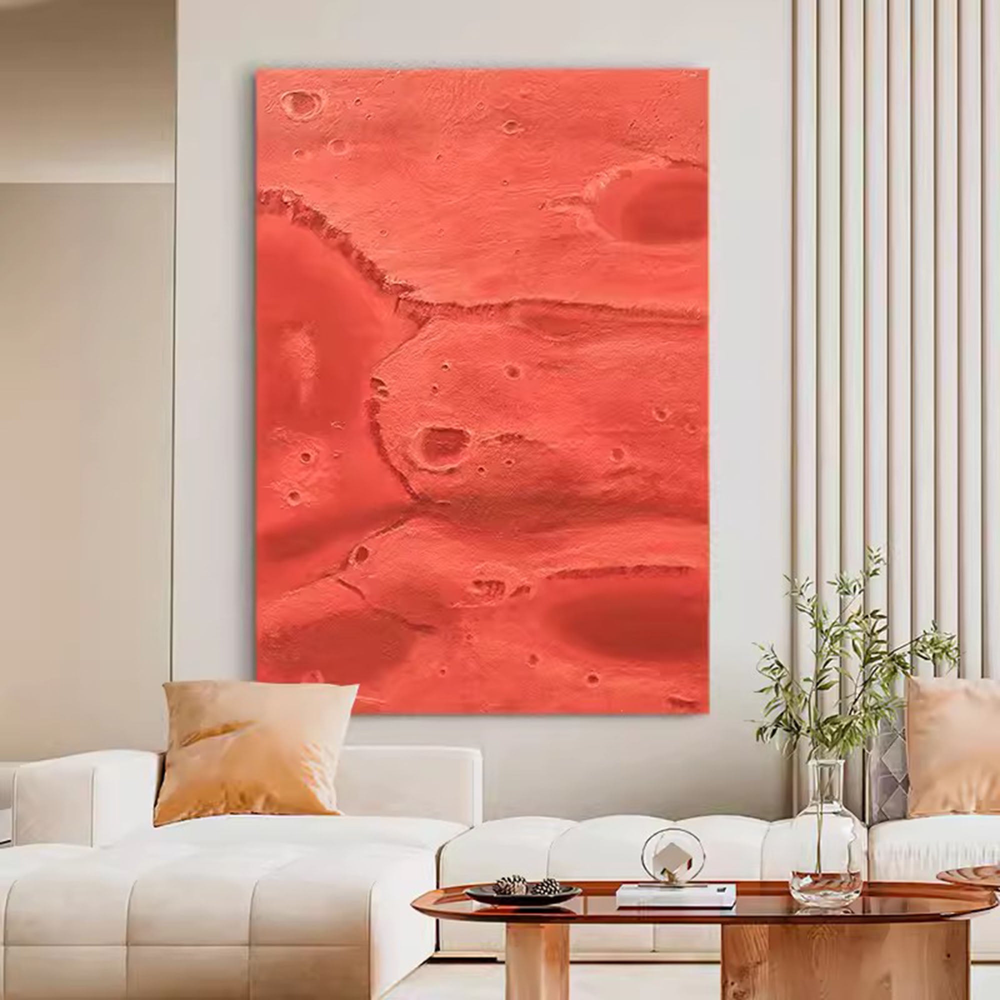 Red Volcanic Rock Oil Painting Red Rock Art On Canvas Red Volcanic Rock ...