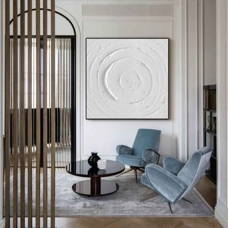 3D Large White Canvas Abstract Art Plaster Art On Canvas White Plaster Abstract Art Plaster Wall Art