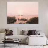 Large Luxurious black and gold landscape wall art Beautiful sunset landscape texture oil painting by the river