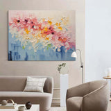 Large Colorful Petals Canvas Art Colorful Petals Oil Painting Colorful Petals Texture Wall Painting 