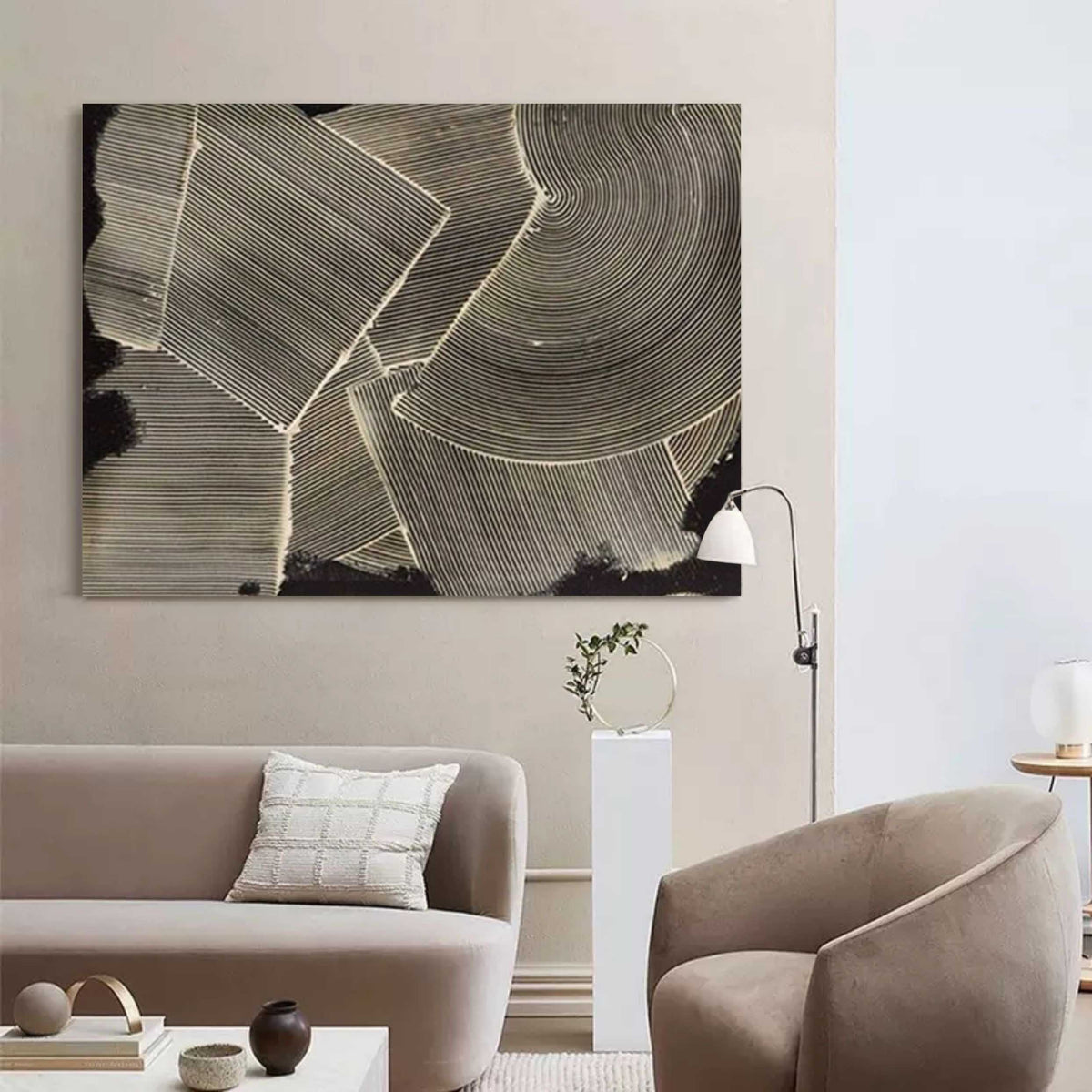 Black and White Textured Abstract Art Wabi Sabi Wall Decor Black and ...