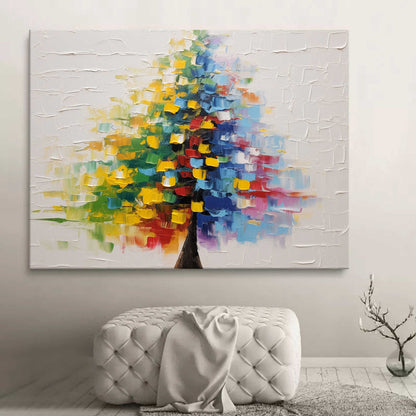 Large Christmas Tree Texture Painting Christmas Tree Palette Wall Art Christmas Tree Oil Painting