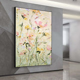 Colorful Abstract Art Canvas Palette Knife Painting Colorful Textured Abstract Art Colorful Home Decor