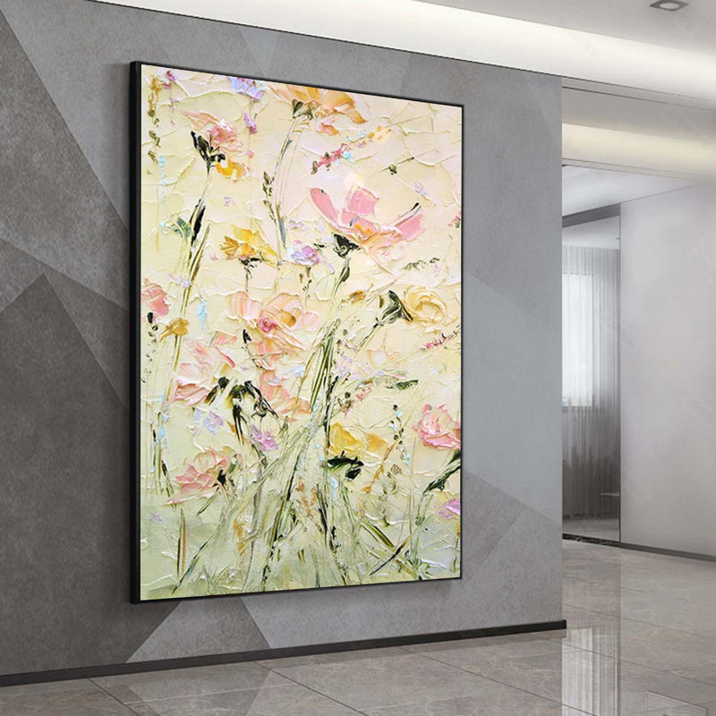Colorful Abstract Art Canvas Palette Knife Painting Colorful Textured Abstract Art Colorful Home Decor
