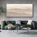 3D Large Beige Textured Abstract Canvas Art Wabi Sabi Wall Decor Thick Acrylic Abstract Painting