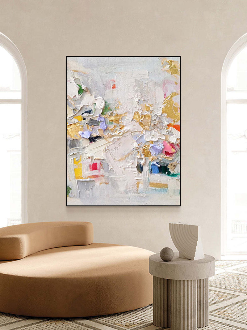 Knife Abstract Painting Palette Knife Abstract Canvas Art Colorful Textured Abstract Painting Textured Wall Art