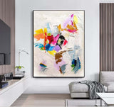 Palette Knife Oil Painting Colorful Abstract Art Canvas Colorful Textured Abstract Painting Home Wall Decor