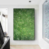Green Textured Abstract Canvas Painting Green Textured Wall Art Green Abstract Art On Canvas