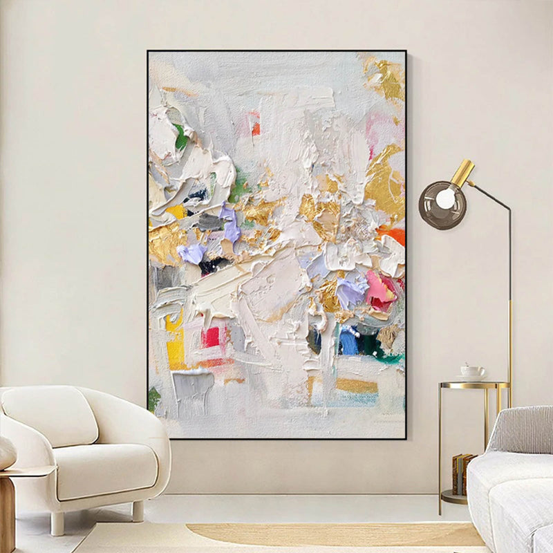 Knife Abstract Painting Palette Knife Abstract Canvas Art Colorful Textured Abstract Painting Textured Wall Art