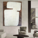 Brown and Gray Minimalist Abstract Art Canvas for Sale Wabi Sabi Art Painting Wabi-Sabi Wall Decor