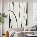 Black and White Minimalist Art on Canvas for Sale Wabi Sabi Art Black and White Minimalist Paintings