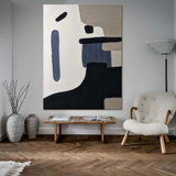 Wabi-Sabi Wall Art Wabi-Sabi Abstract Painting White and Black Abstract Minimalist Painting