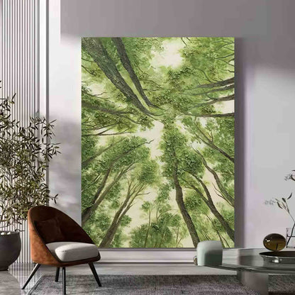 Green Texture Woods Painting Green Woods Texture Canvas Wall Art Green Woods Acrylic Painting