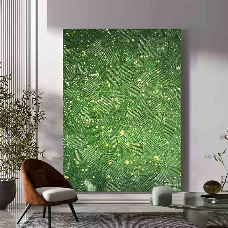 Green Textured Abstract Canvas Painting Green Textured Wall Art Green Abstract Art On Canvas