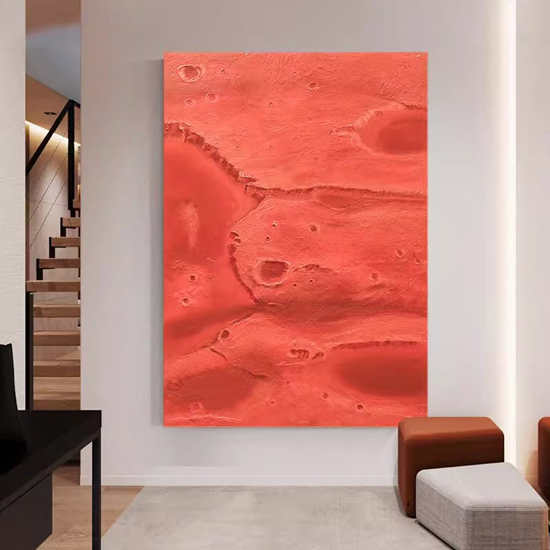 Red Volcanic Rock Oil Painting Red Rock Art On Canvas Red Volcanic Rock Wall Decoration Painting