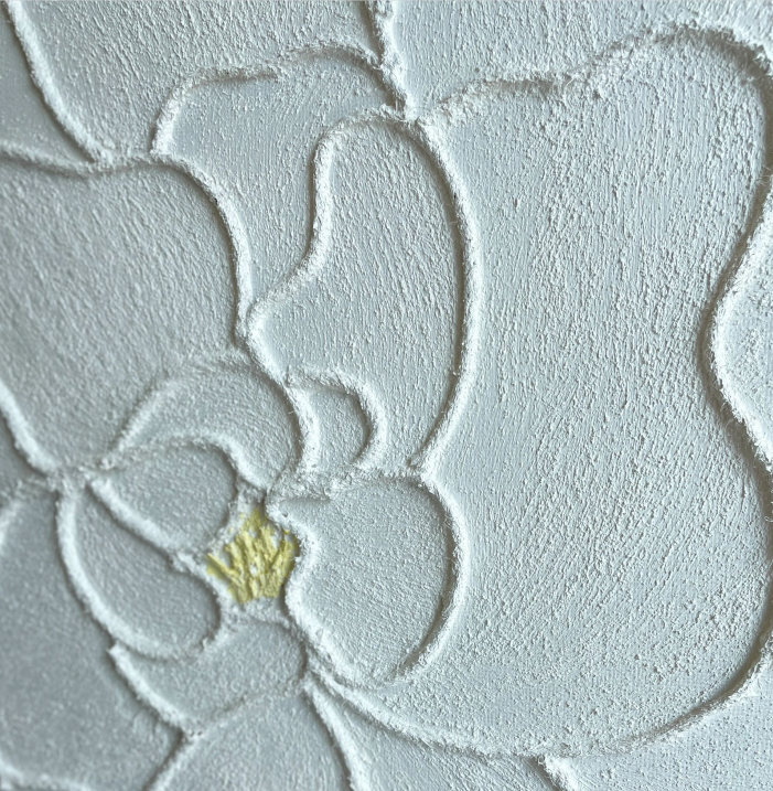 White Flowers Plaster Art White Peony Flowers Paintings For Sale Plaster Painting On Canvas