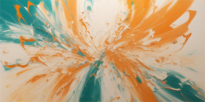 Extra Abstract Flower Texture Wall Painting Orange Texture Wall Art Orange Abstract Oil Painting