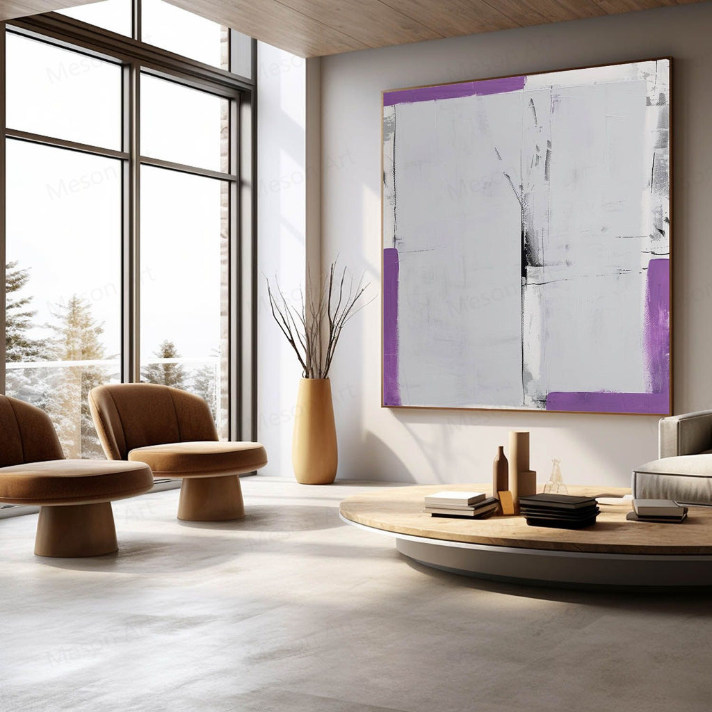 Purple and Grey Abstract Art for Sale Purple and Grey Painting ...