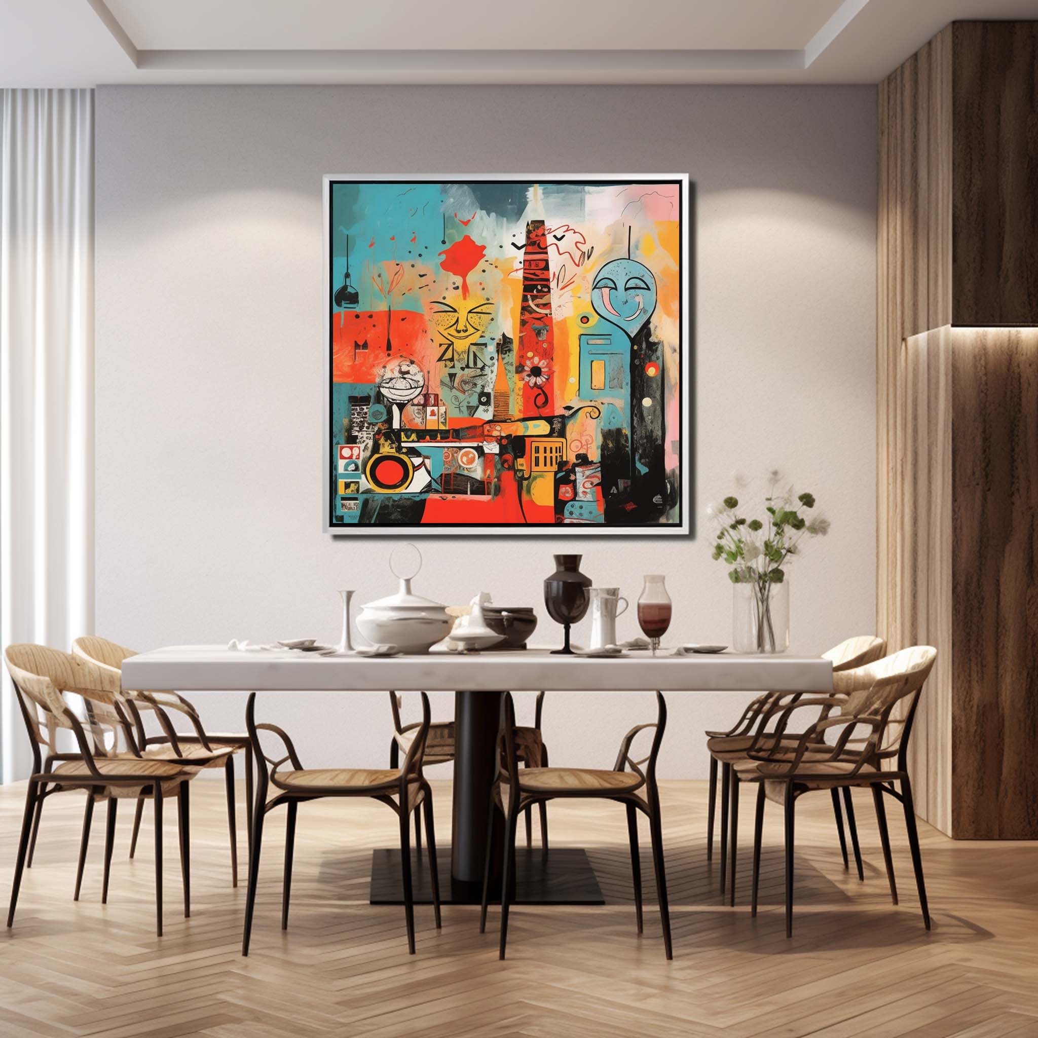 Funny Pop Art Canvas Funny Abstract Pop Art Contemporary Large Pop Art Smiley Pop Wall Art