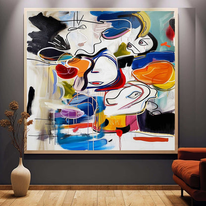 Graffiti Abstract Canvas Art Colorful Abstract Graffiti Wall Art Abstract Graffiti Street Canvas Oil Painting