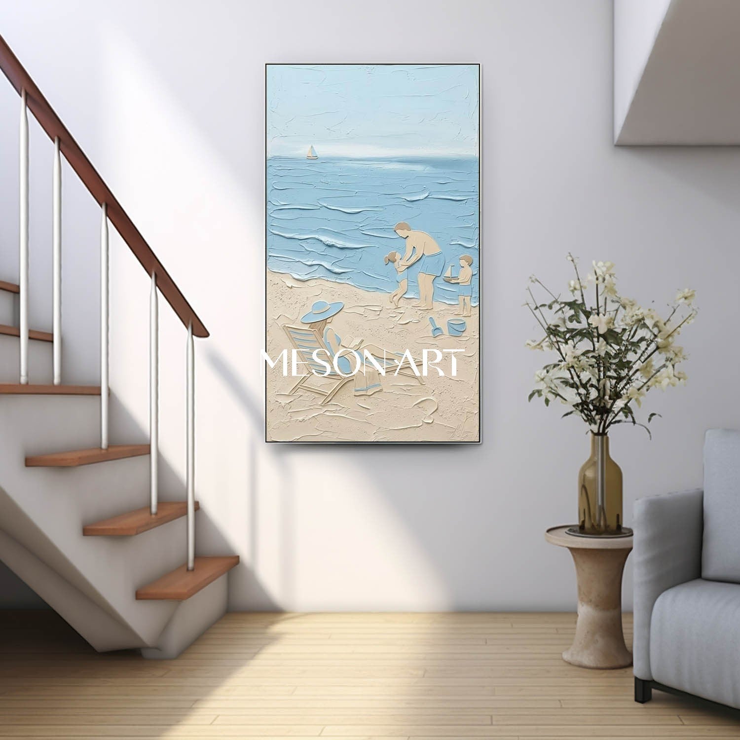 Living Room Statement Art, Bedroom Cozy Decor, Beach House Decor, Art Gift, Executive Space Art