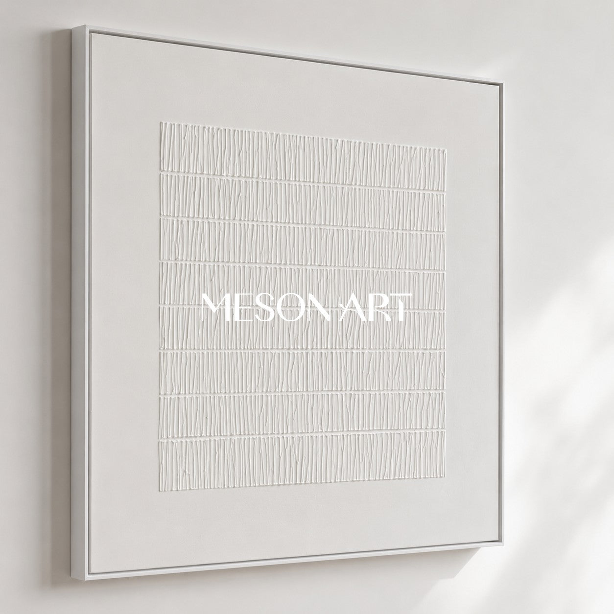 White 3D Plaster Wall Art Wabi-Sabi Wall Art White 3D Minimalism texture Abstract Painting