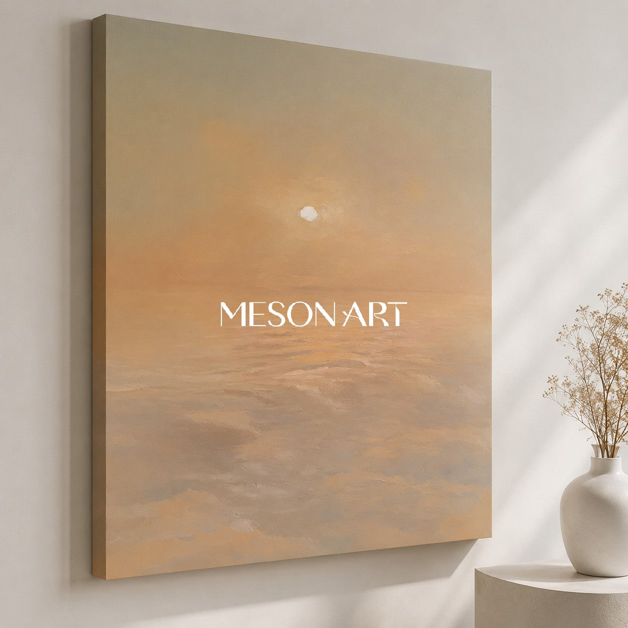 Sunrise Landscape Oil Painting Large Landscape Canvas Art WabiSabi Painting Large Landscape Wall Art