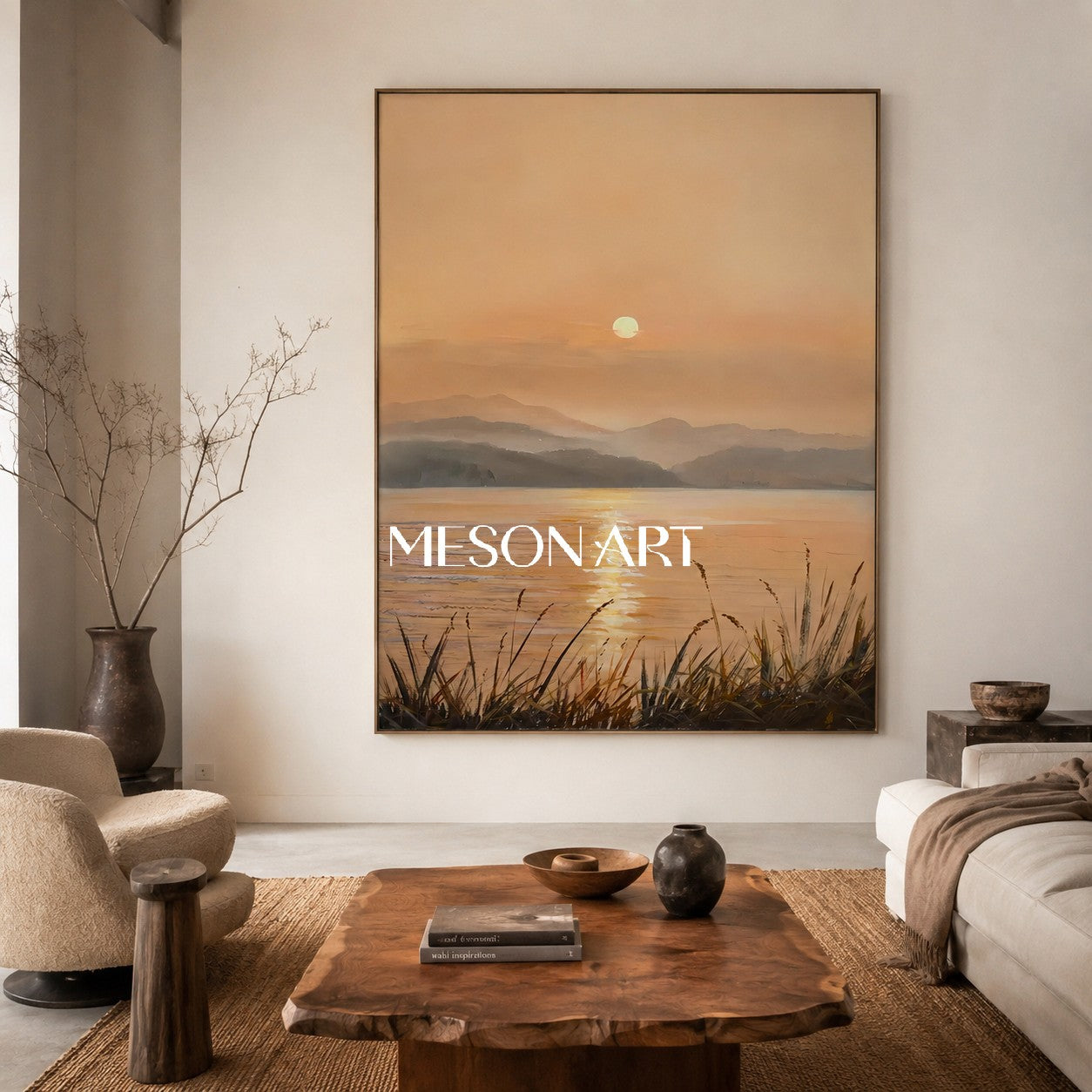 Sunrise Oil Painting Large Landscape Art Large Landscape Wall Art Landscape Painting on Canvas