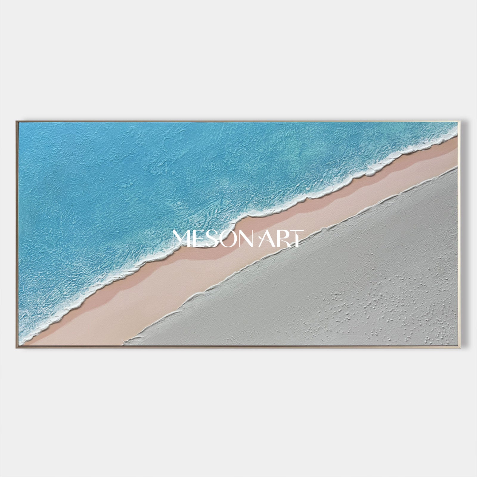 Large Blue ocean 3D Paintings Large Blue ocean Texture Wall Art Large Blue ocean Minimalist Painting