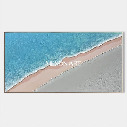 Large Blue ocean 3D Paintings Large Blue ocean Texture Wall Art Large Blue ocean Minimalist Painting