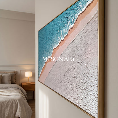 Large Blue ocean 3D Paintings Large Blue ocean Texture Wall Art Large Blue ocean Minimalist Painting