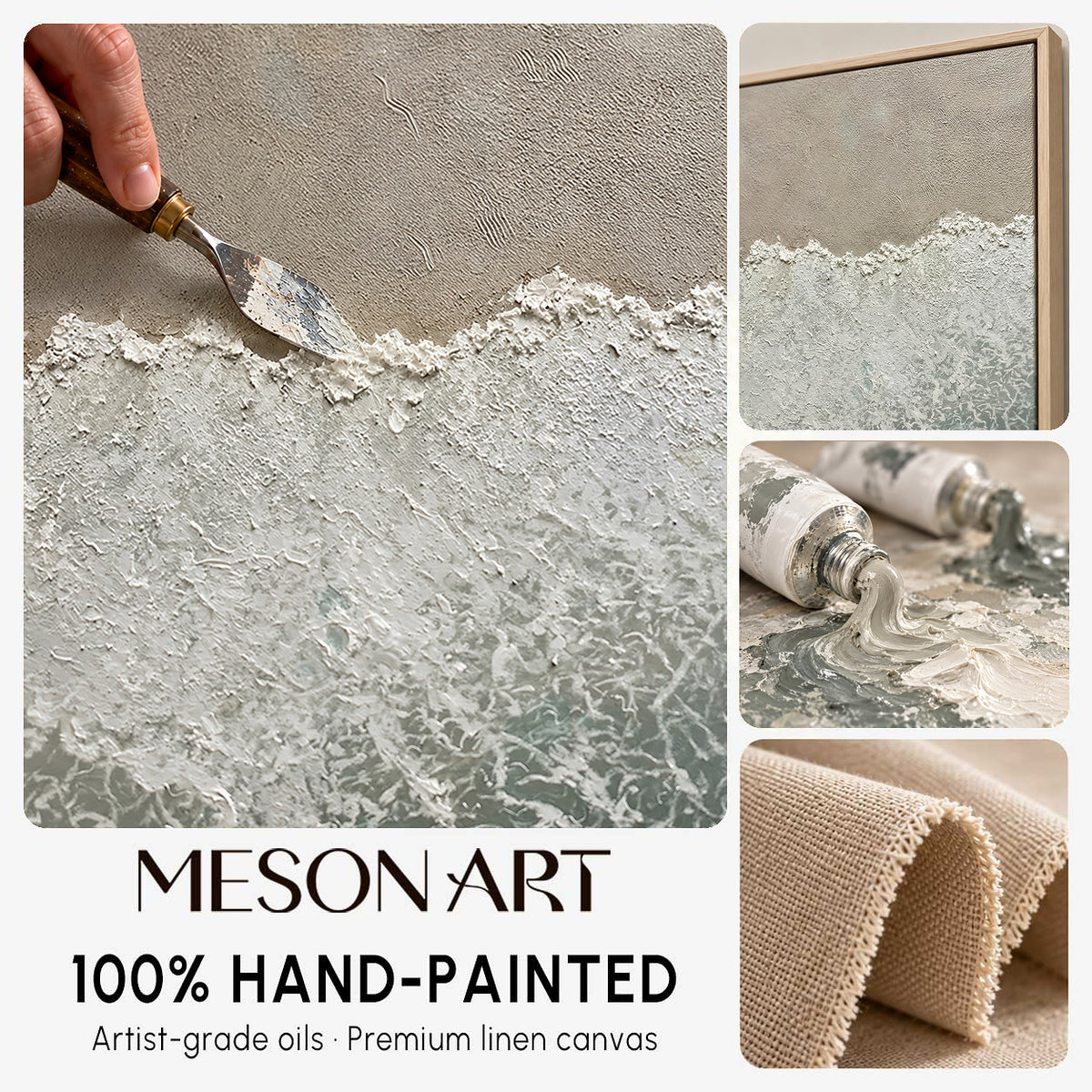 3D Ocean Wave Painting 3D Ocean Textured Acrylic Painting Wabi-sabi Wall Art Minimalism canvas Art