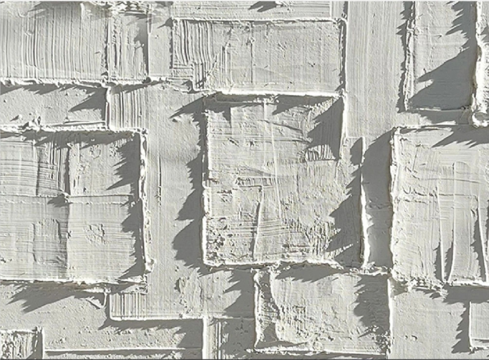 3D Large White Texture Acrylic Abstract Painting Plaster Abstract Art Plaster Abstract Art On Canvas
