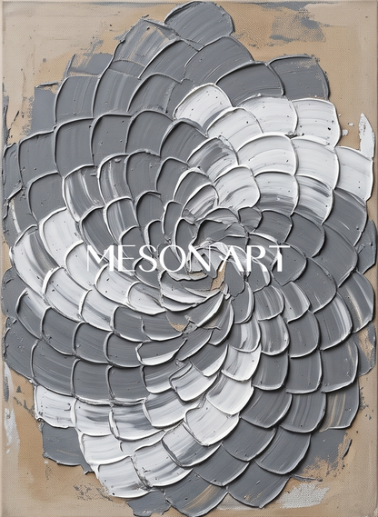 Handmade Textured Abstract Triptych Painting In Brown And Gray For Modern Living Room Decor