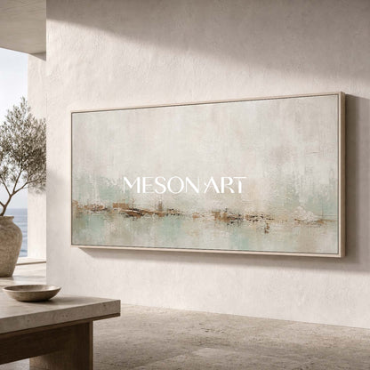Wabi Sabi Abstract Wall Art Minimalist Beige Gray Painting For Modern Living Room Bedroom Decor