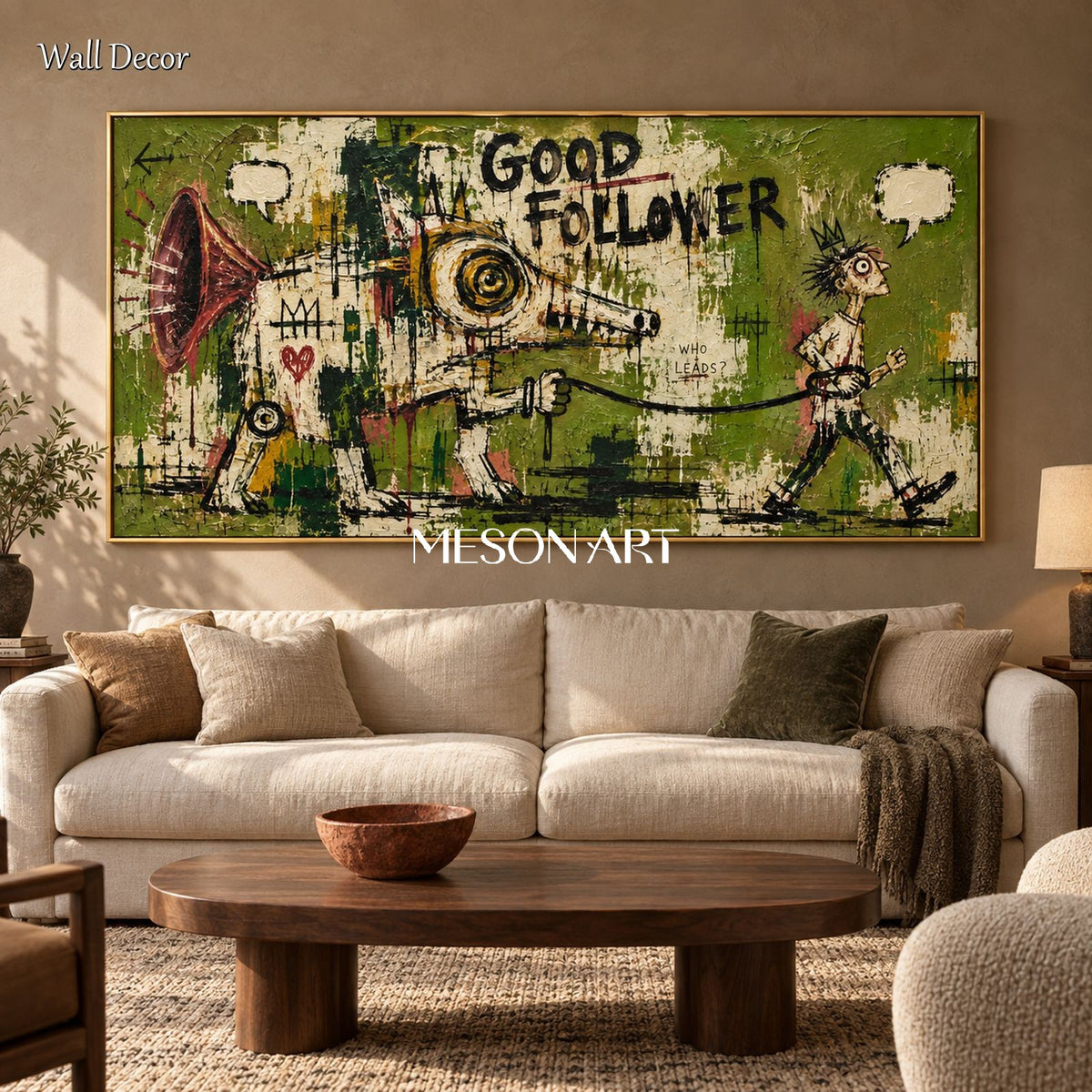 Green Black Graffiti Painting Contemporary Textured Canvas Panoramic Wall Art Original Artist Statement By Mesonart