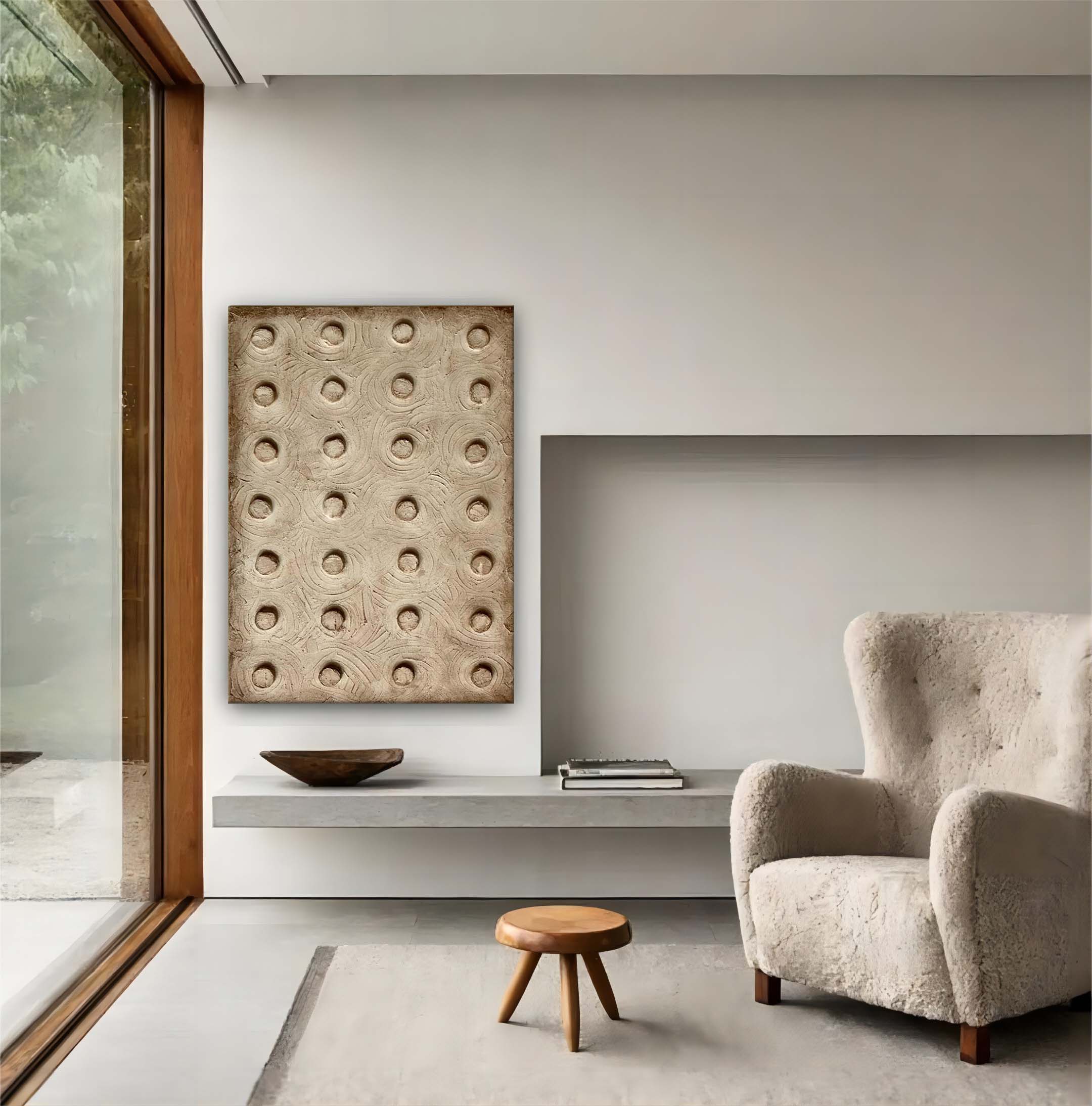 3D Brown Textured Abstract Painting Wabi Sabi Wall Art Wabi Sabi Paintings Brown Textured Canvas Art