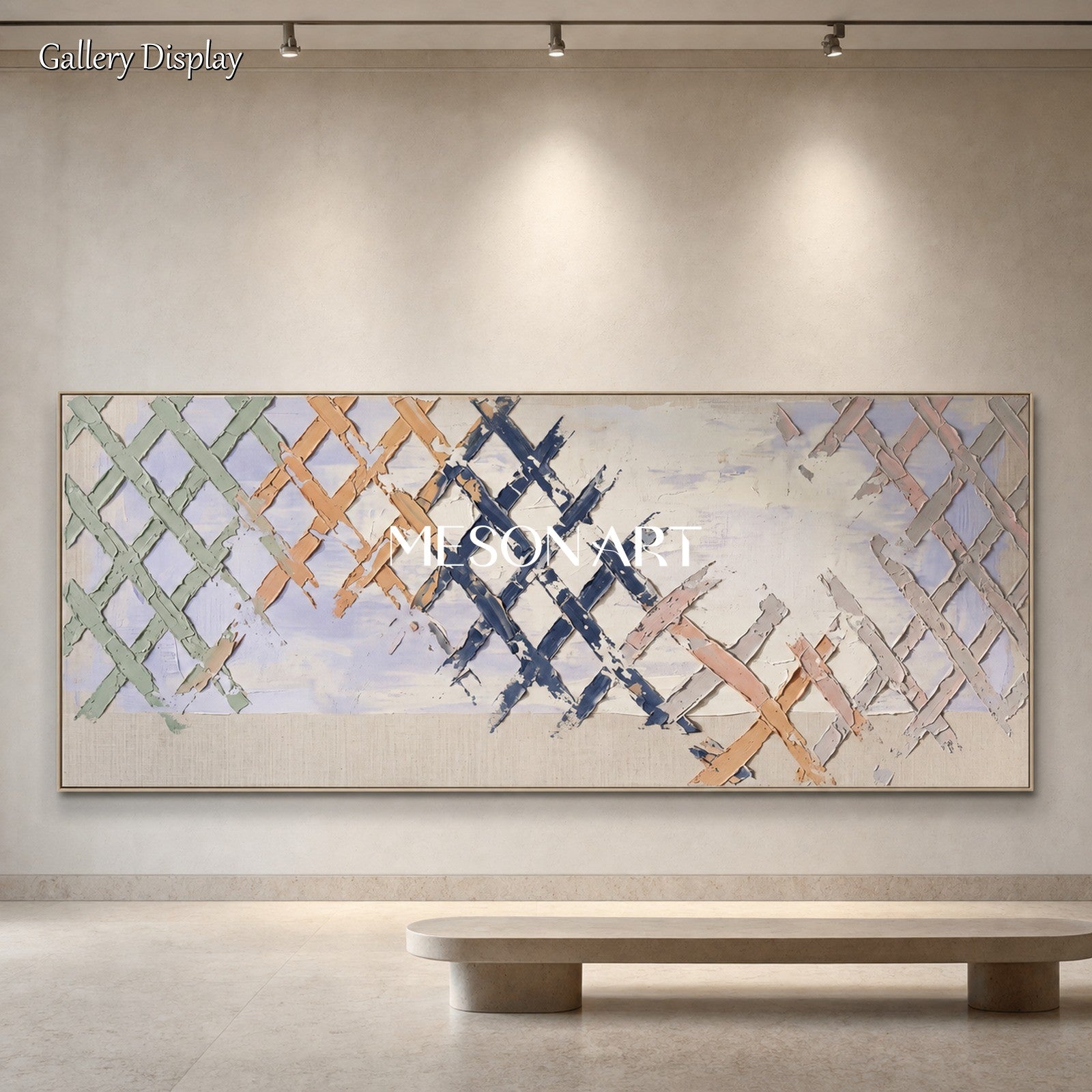 Large Wabi Sabi Art With Textured Relief For Modern Living Room Decor