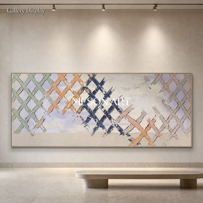 Large Wabi Sabi Art With Textured Relief For Modern Living Room Decor