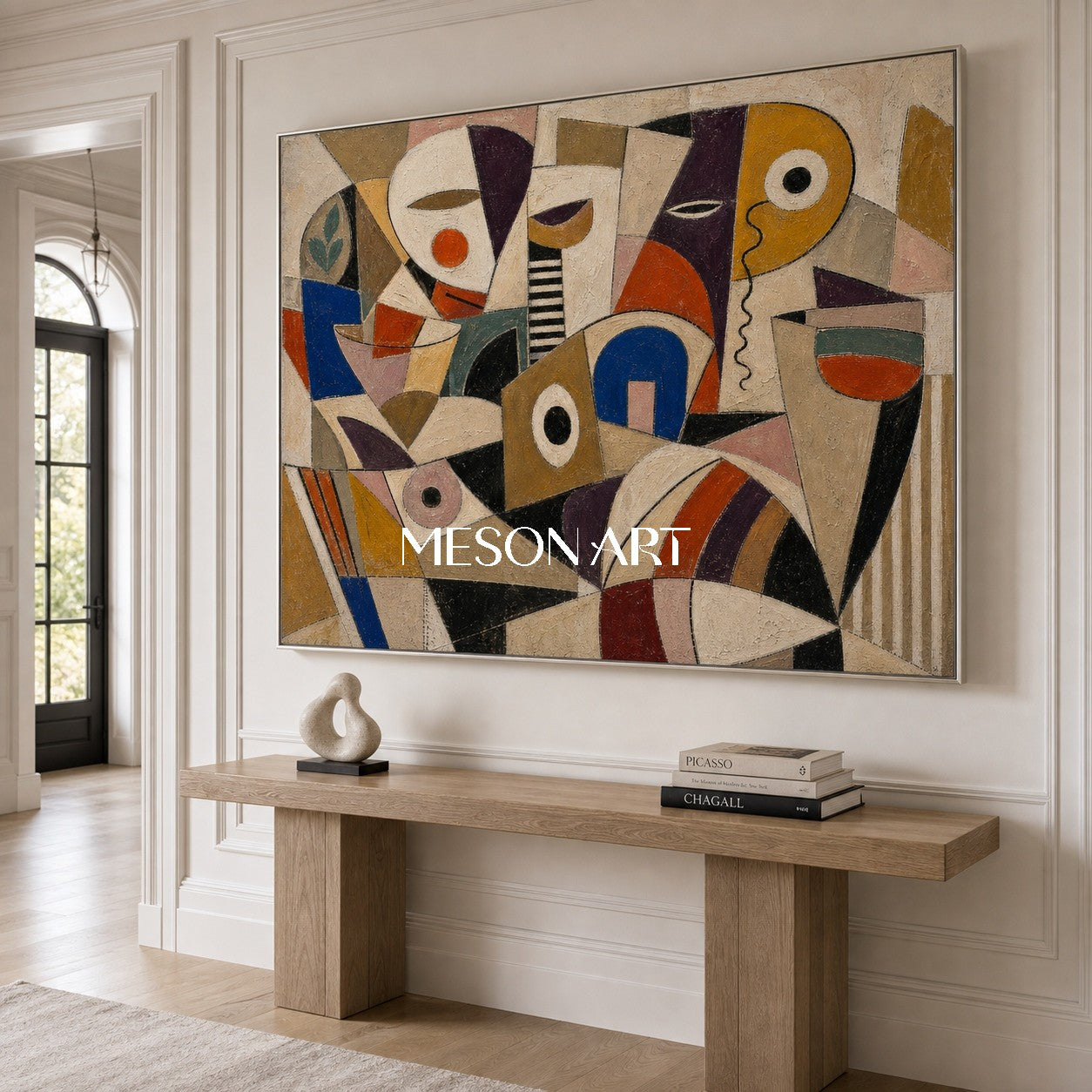 Cubist Expressionist Wall Art With Human Forms For Modern Living Rooms